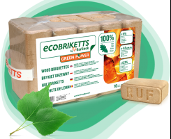 »ECOBRIKETTS» træbriketter